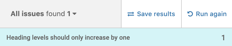 Axe error - heading levels